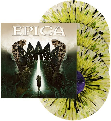 Epica - Omega Alive (Clear w/ Green & Black Splatter Colored Vinyl, Gatefold LP Jacket) (3 Lp's) Vinyl Record