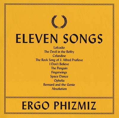 ERGO PHIZMIZ - Eleven Songs Vinyl Record
