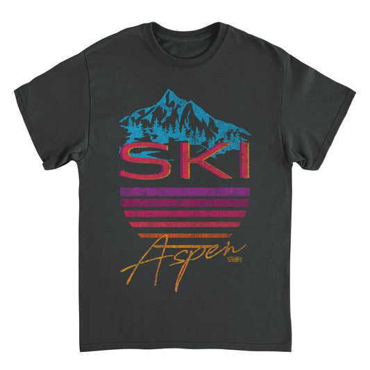 Ski Aspen Black T-Shirt Officially Licensed