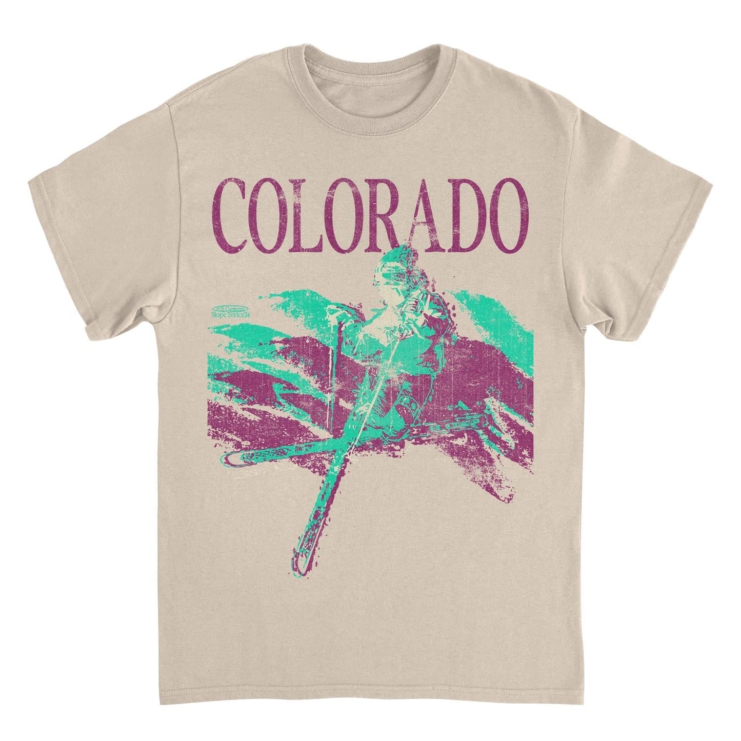 Skiing & Snowboarding Colorado Tan T-Shirt Officially Licensed