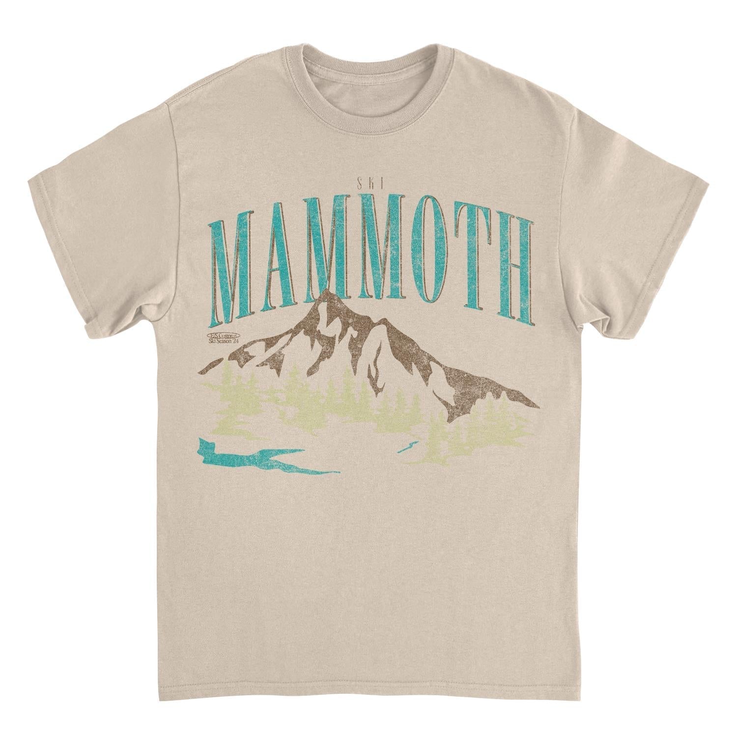 Ski Mammoth Tan T-Shirt Officially Licensed