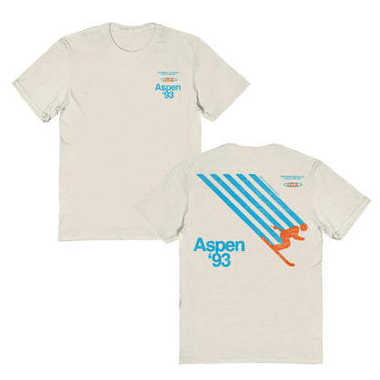 Ski Aspen '93 Front and Back Print T-Shirt Officially Licensed