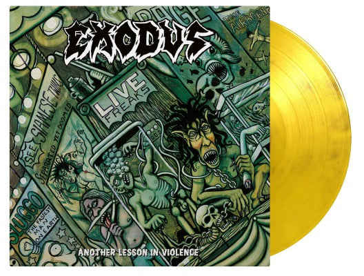 Exodus - Another Lesson In Violence (Limited Edition, 180 Gram Vinyl, Colored Vinyl, Yellow & Black Marble) [Import] (2 Lp's)  Vinyl Record