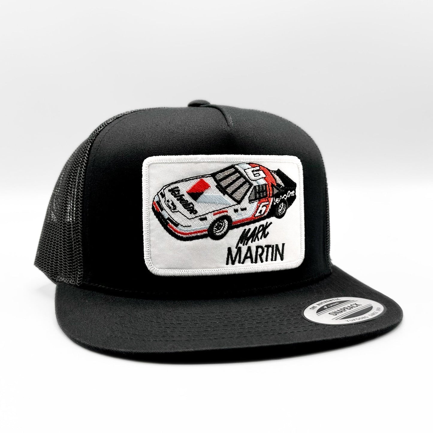 Mark Martin Nascar Racing Snapback Trucker Hat Black