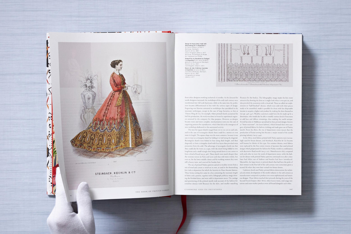 The Book of Printed Fabrics. From the 16th century until today (German, French, English) Book