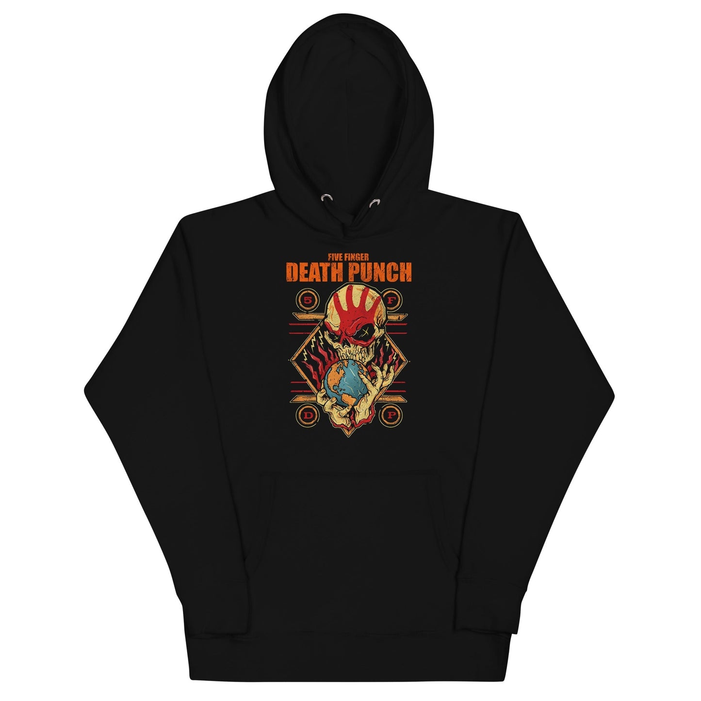 Five Finger Death Punch Hand Skull Logo Mens Hoodie Black