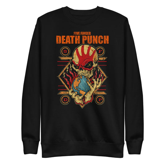 Five Finger Death Punch Hand Skull Logo Mens Sweatshirt Black