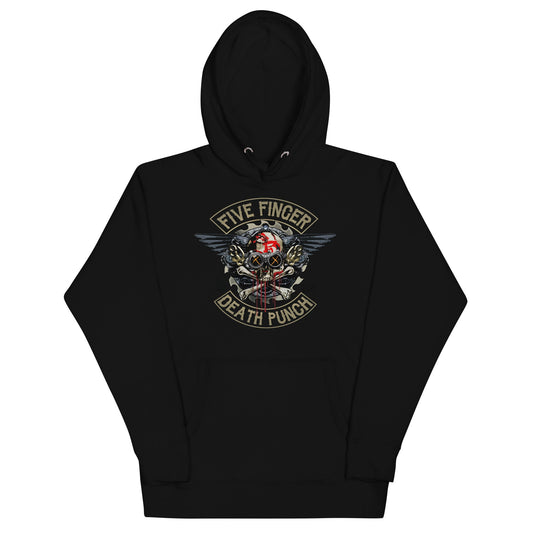 Five Finger Death Punch Crossbones Mens Hoodie Black