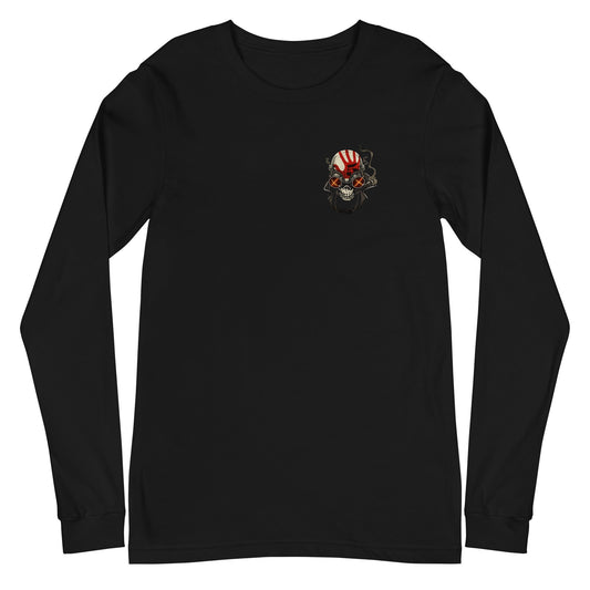 Five Finger Death Punch Small Skull Mens Long Sleeve T Shirt Black