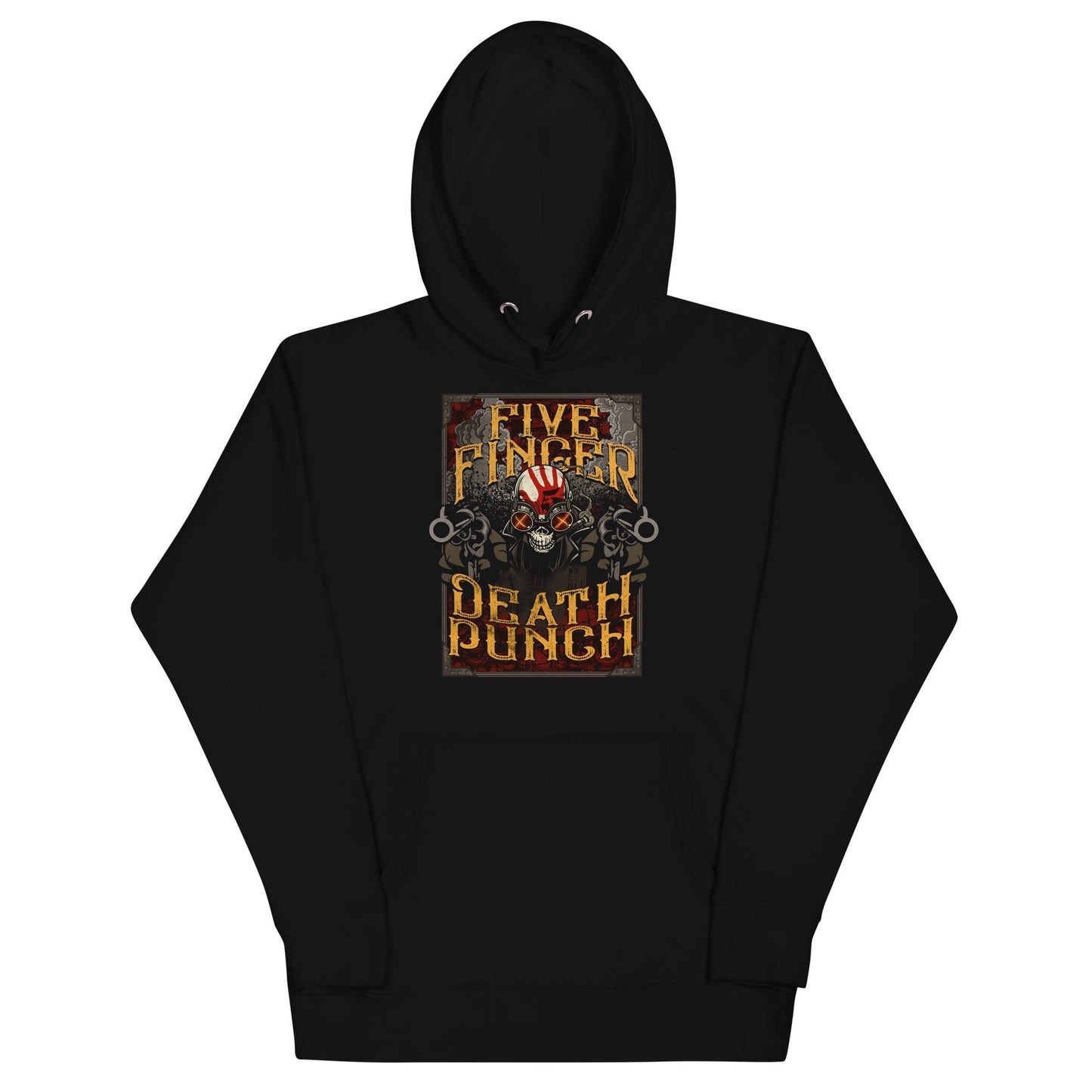 Five Finger Death Punch Barrels Mens Officially Licensed Hoodie Black