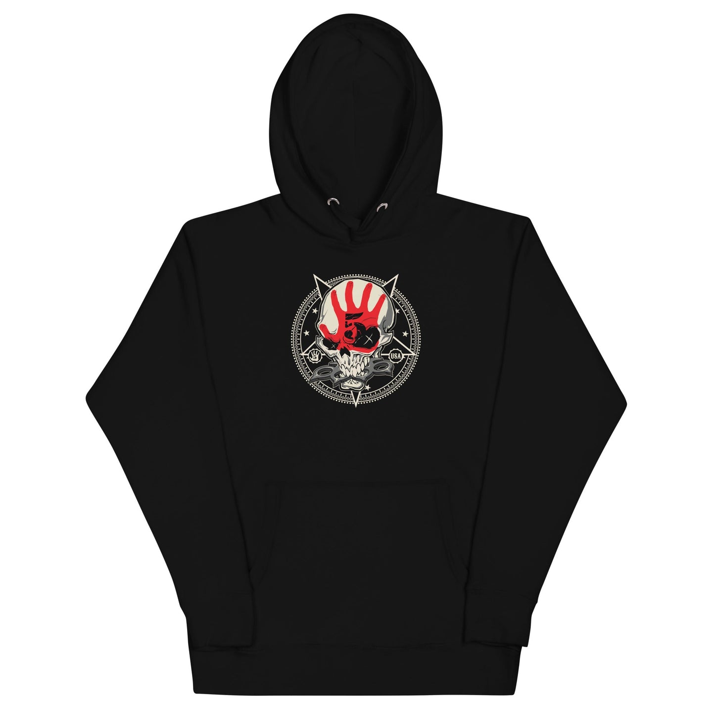 Five Finger Death Punch Circle Logo Mens Hoodie Black