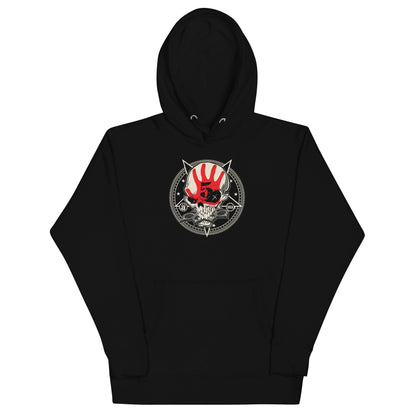 Five Finger Death Punch Circle Logo Mens Officially Licensed Hoodie Black