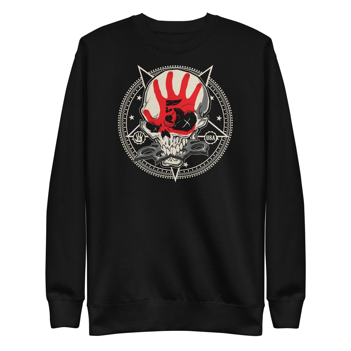 Five Finger Death Punch Circle Logo Mens Sweatshirt Black