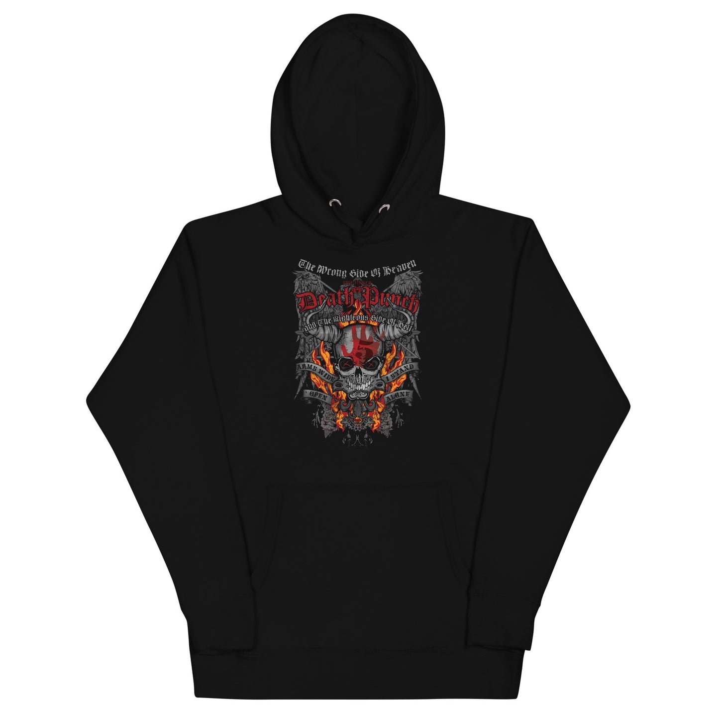 Five Finger Death Punch Wrong or Righteous Mens Hoodie Black