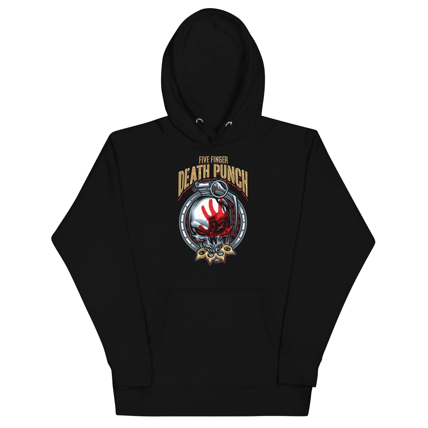 Five Finger Death Punch Brass Knuckle Mens Hoodie Black