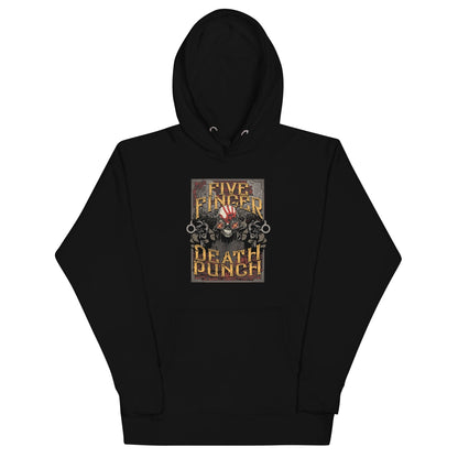 Five Finger Death Punch Barrels Classic Mens Officially Licensed Hoodie Black