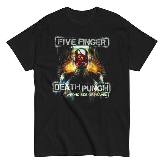 Five Finger Death Punch Bot Heaven Mens T Shirt Black