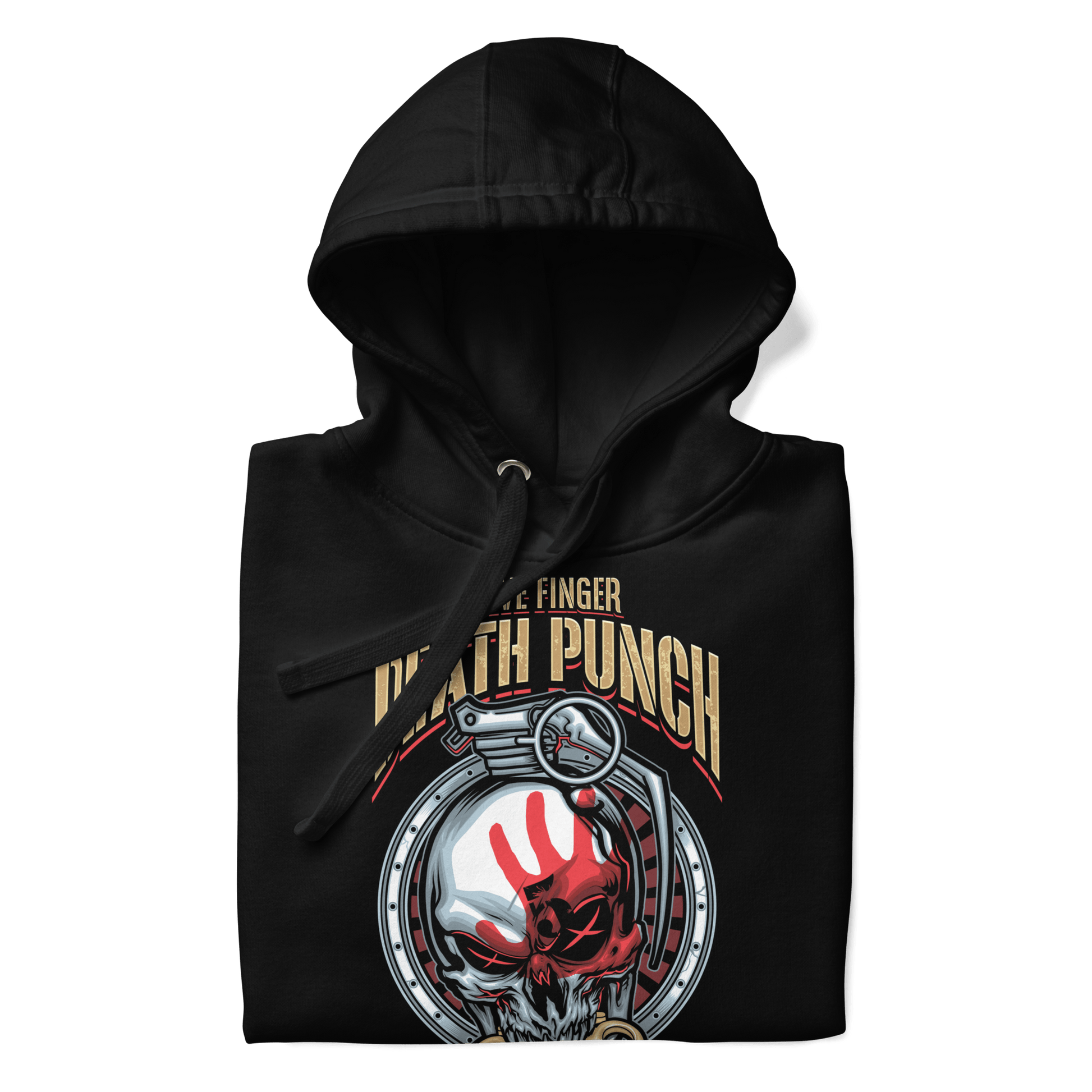 Five Finger Death Punch Brass Knuckle Mens Officially Licensed Hoodie Black
