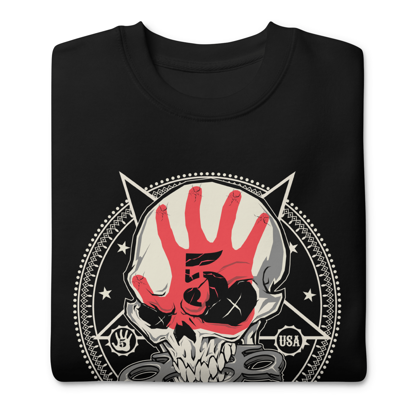 Five Finger Death Punch Circle Logo Mens Sweatshirt Black