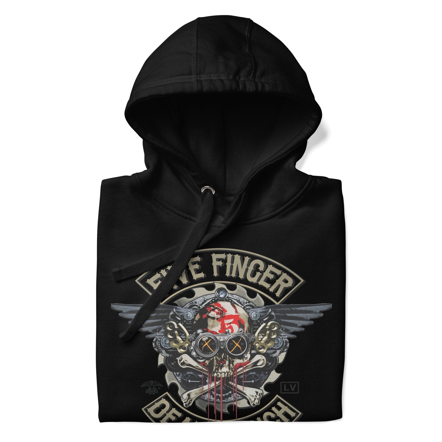 Five Finger Death Punch Crossbones Classic Mens Officially Licensed Hoodie Black