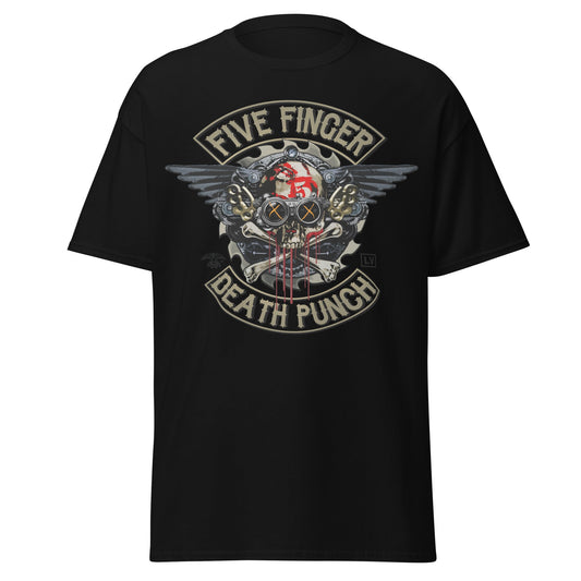 Five Finger Death Punch Crossbones Jumbo Print Mens T Shirt Black