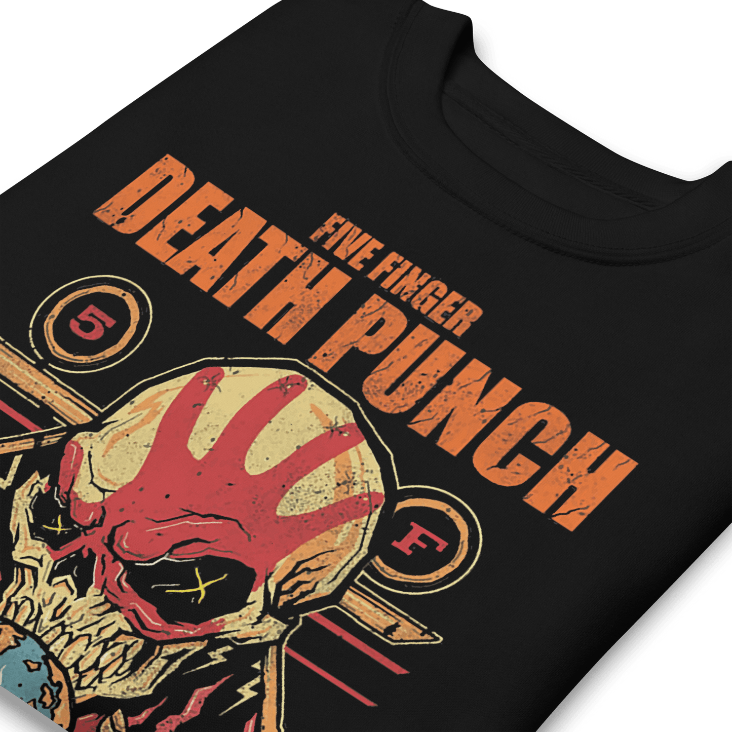 Five Finger Death Punch Hand Skull Logo Mens Sweatshirt Black