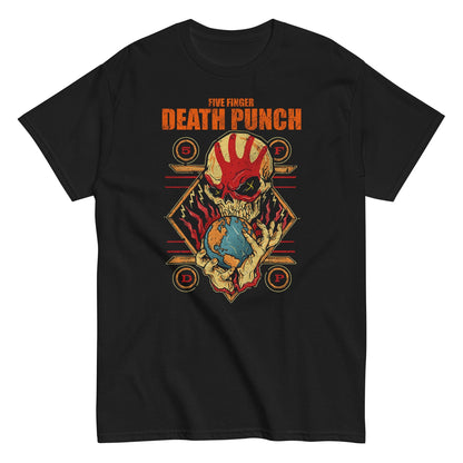 Five Finger Death Punch Hand Skull Logo Officially Licensed Mens T Shirt Black