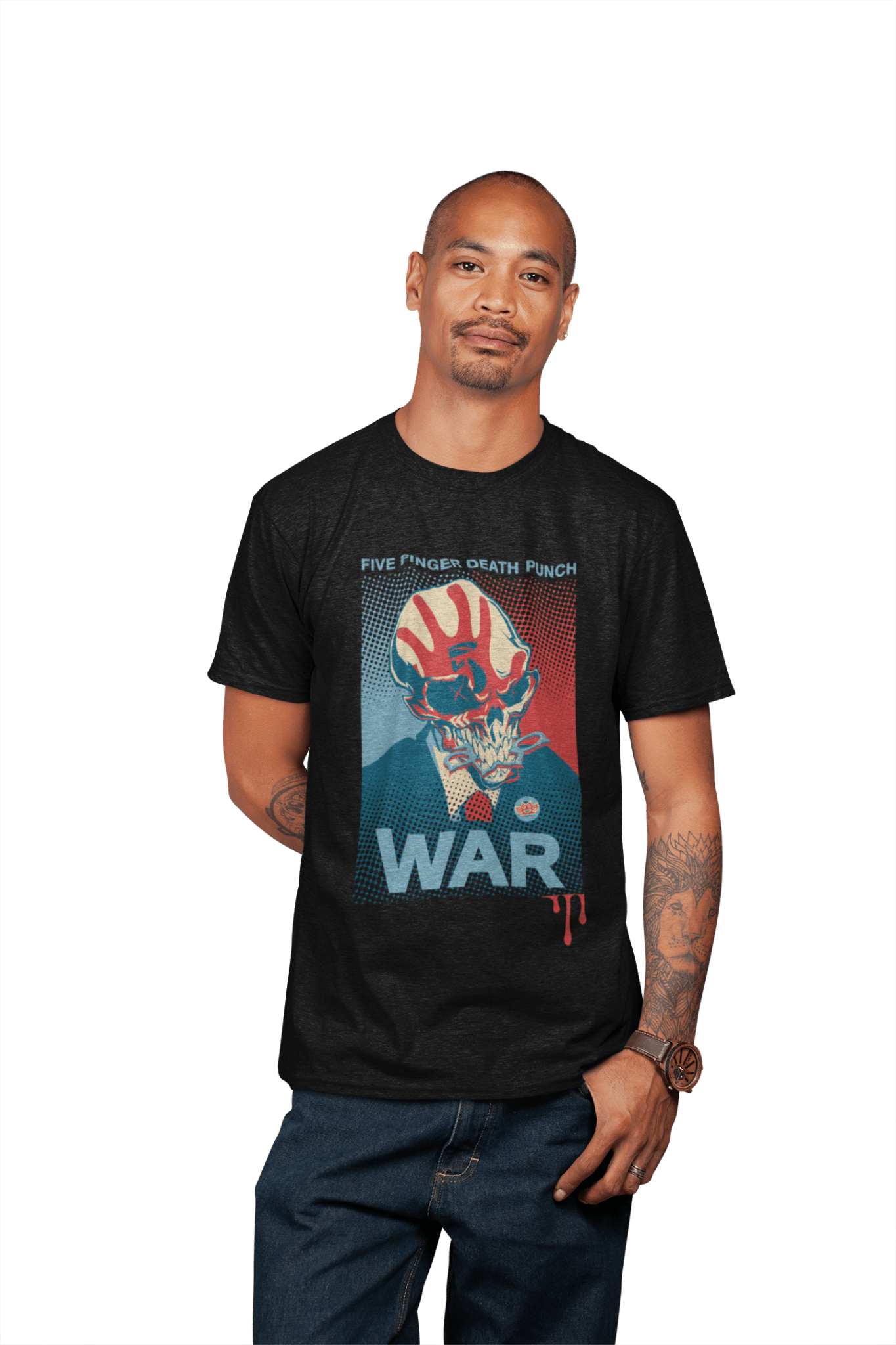 Five Finger Death Punch War Officially Licensed Mens T Shirt Black