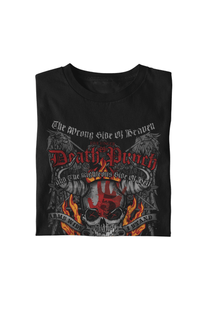 Five Finger Death Punch Wrong or Righteous Officially Licensed Mens T Shirt Black
