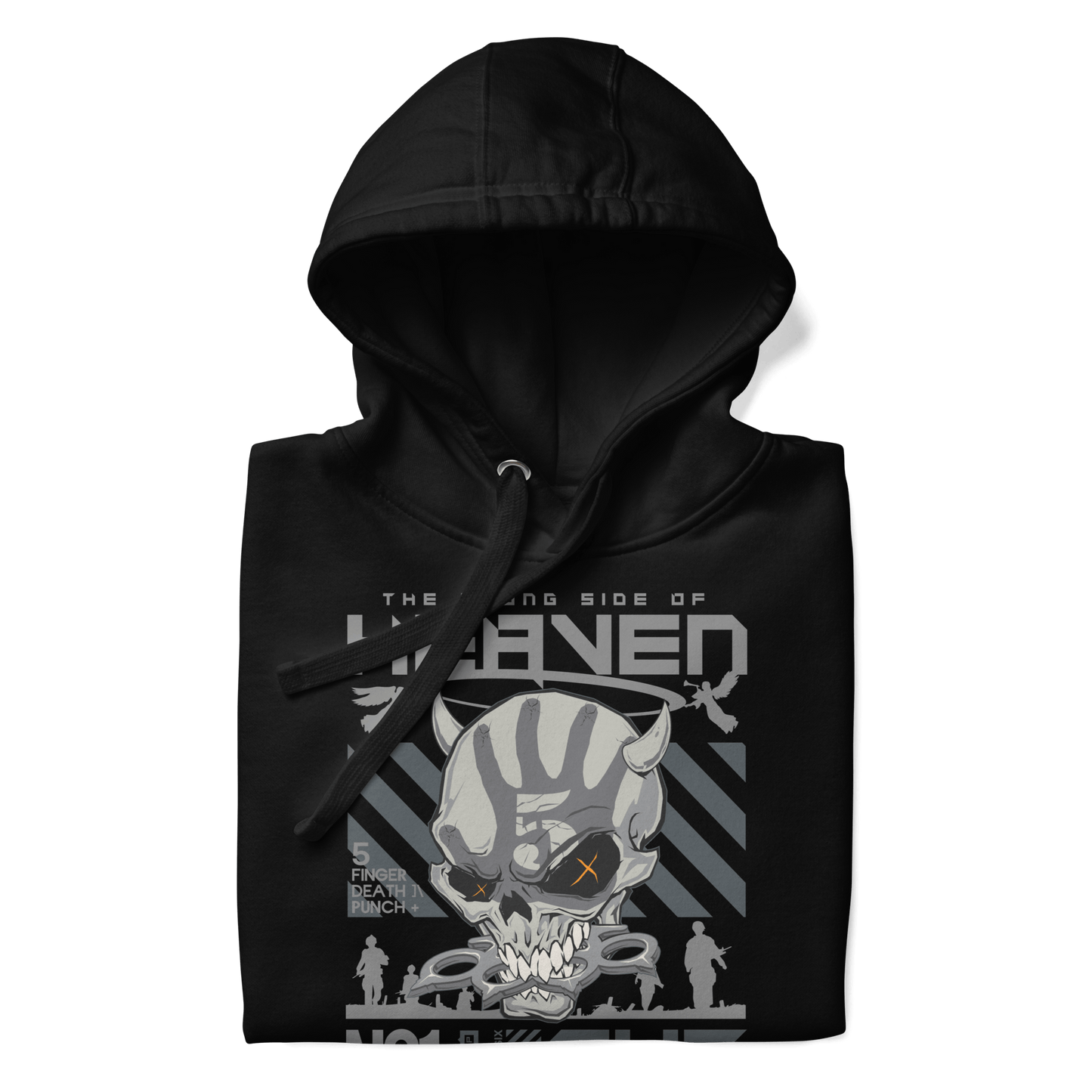 Five Finger Death Punch Wrong Side of Heaven Mens Officially Licensed Hoodie Black