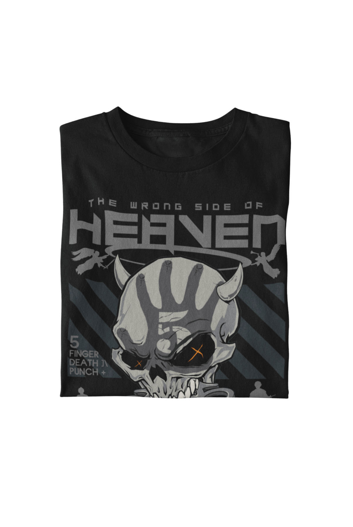 Five Finger Death Punch Wrong Side of Heaven Officially Licensed Mens T Shirt Black