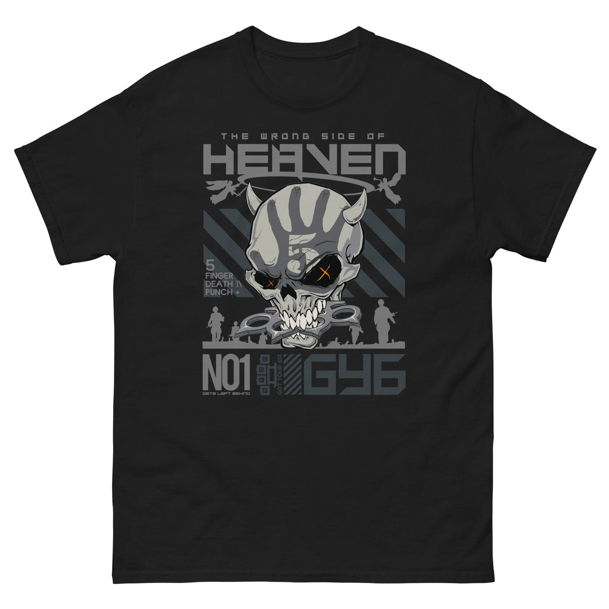 Five Finger Death Punch Wrong Side of Heaven Officially Licensed Mens T Shirt Black
