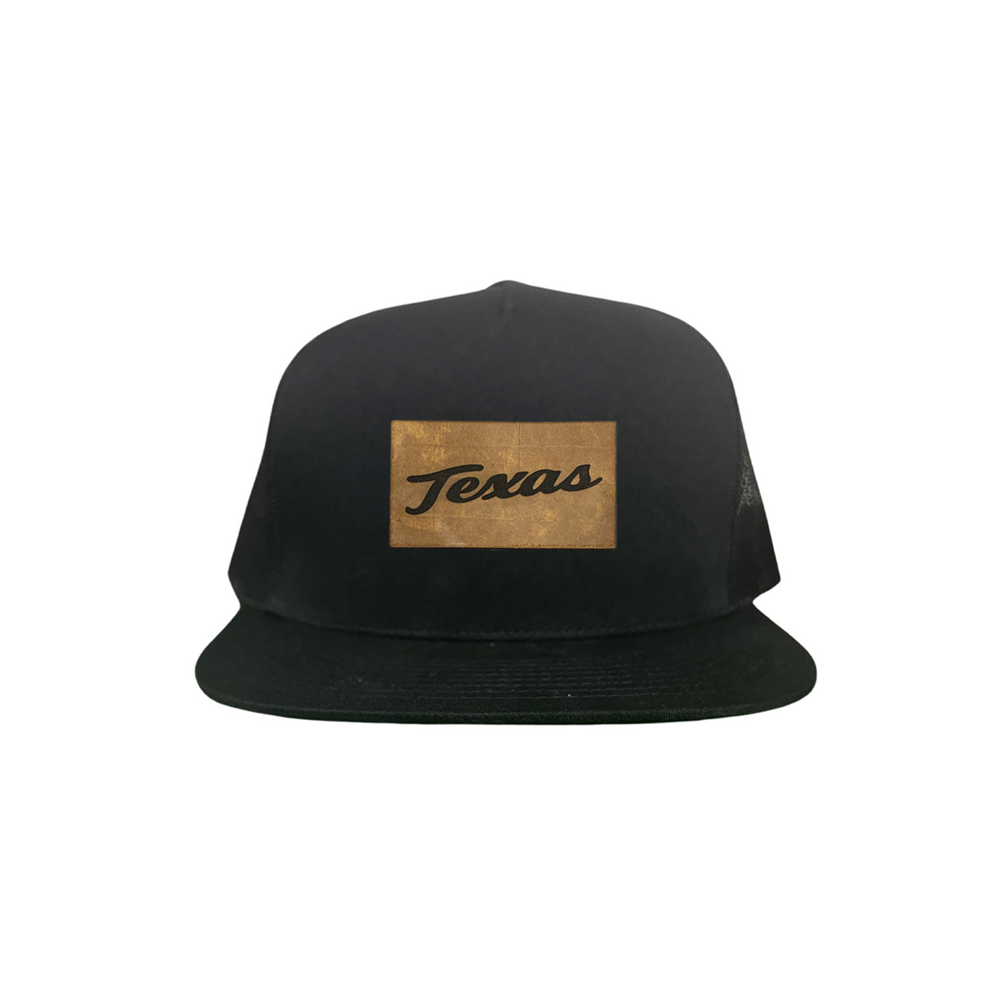 Texas Longhorns Texas Script Leather Rectangle / 238 / Hats / UT9287 / MM Hat