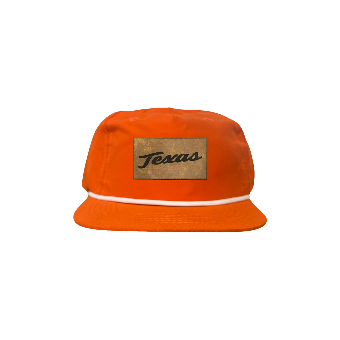 Texas Longhorns Texas Script Leather Rectangle / 238 / Hats / UT9287 / MM Hat