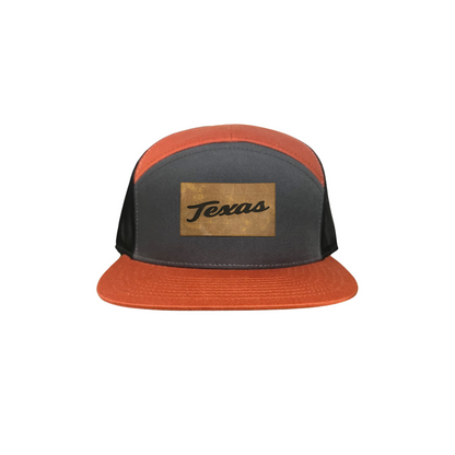 Texas Longhorns Texas Script Leather Rectangle / 238 / Hats / UT9287 / MM Hat