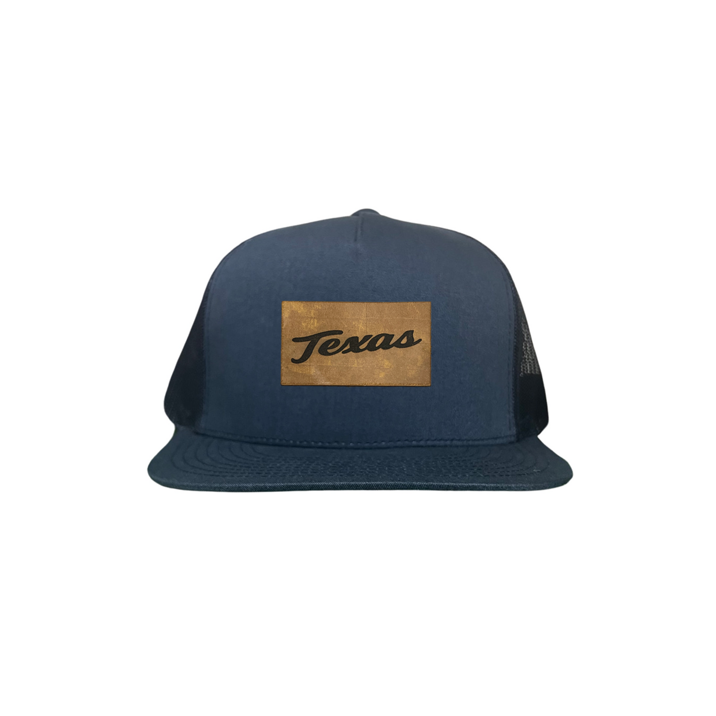 Texas Longhorns Texas Script Leather Rectangle / 238 / Hats / UT9287 / MM Hat