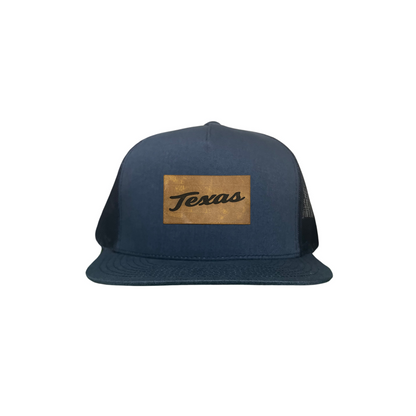 Texas Longhorns Texas Script Leather Rectangle / 238 / Hats / UT9287 / MM Hat