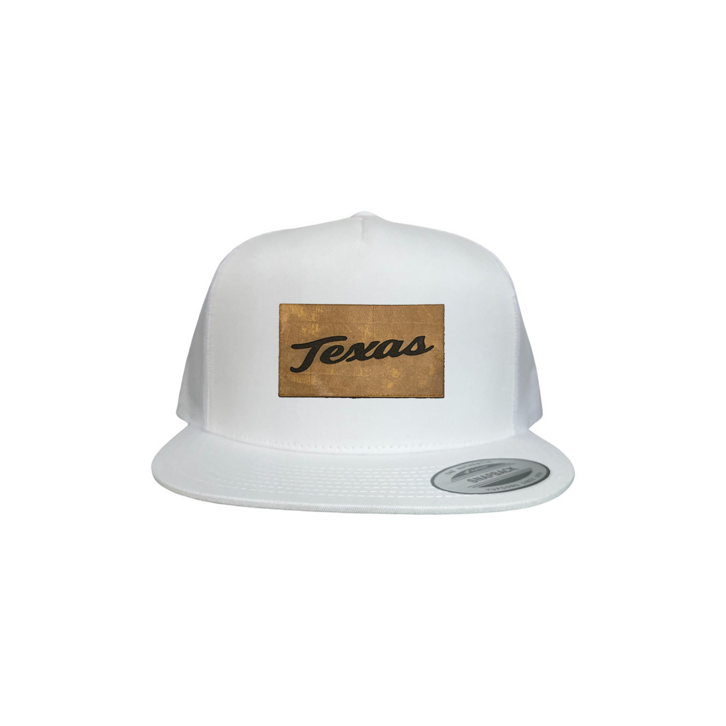 Texas Longhorns Texas Script Leather Rectangle / 238 / Hats / UT9287 / MM Hat