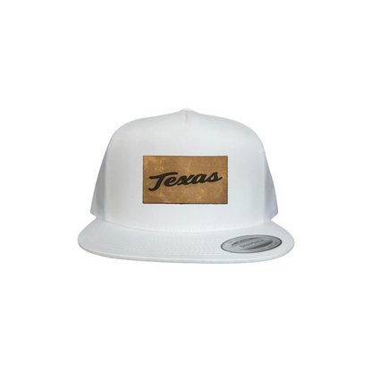 Texas Longhorns Texas Script Leather Rectangle / 238 / Hats / UT9287 / MM Hat