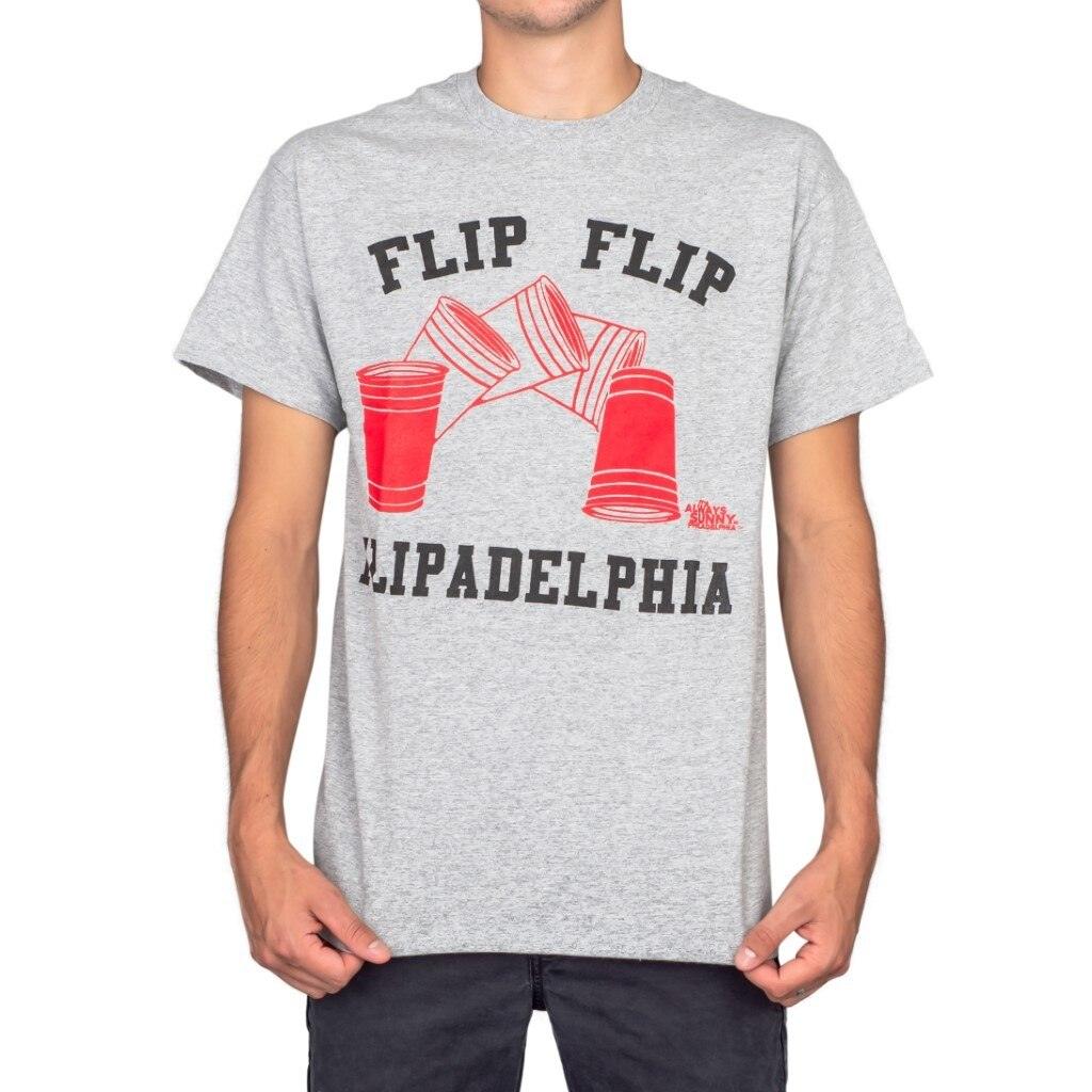 Flip Cup Flipadelphia Adult T Shirt Grey Officially Licensed