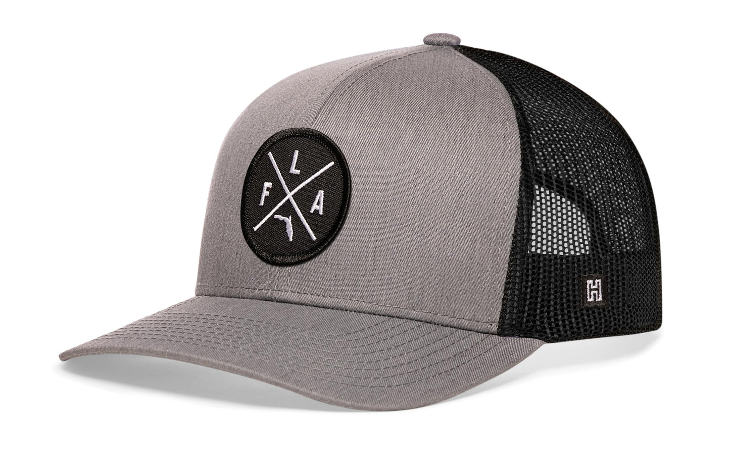 Florida Trucker Hat  |  Black FLA X Snapback