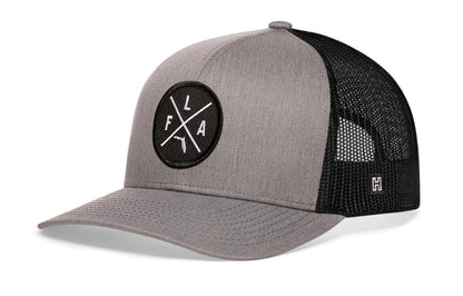 Florida Trucker Hat  |  Black FLA X Snapback