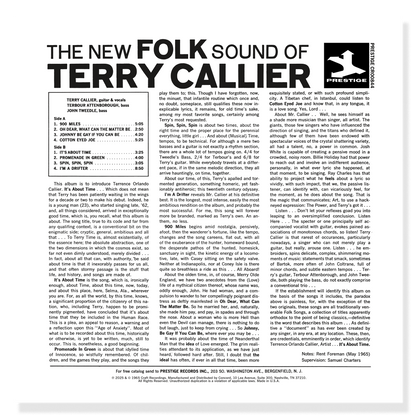 The New Folk Sound Of Terry Callier (Bluesville Series) (180g LP) Vinyl Record