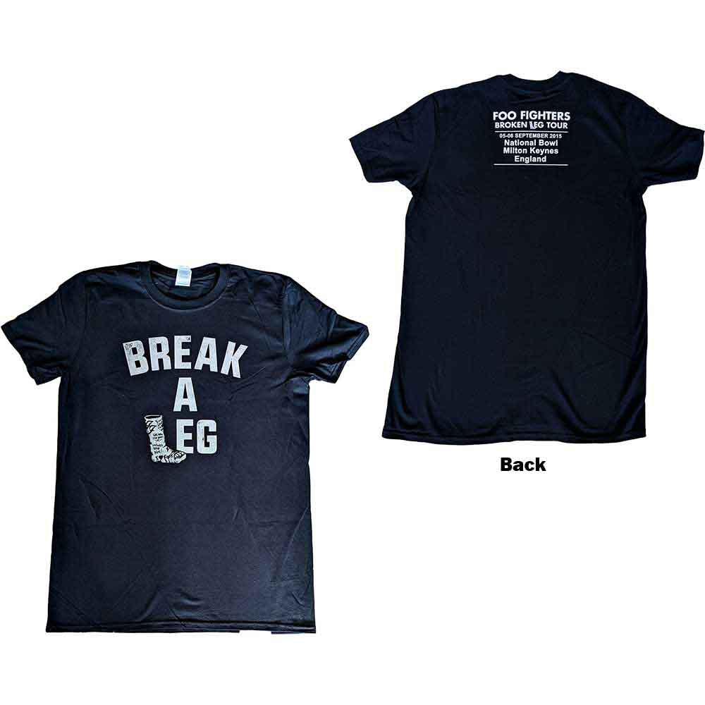 Foo Fighters Break A Leg Milton Keynes Mens T Shirt Black