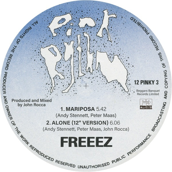 FREEEZ - Mariposa/Alone [Vinyl] Vinyl Record
