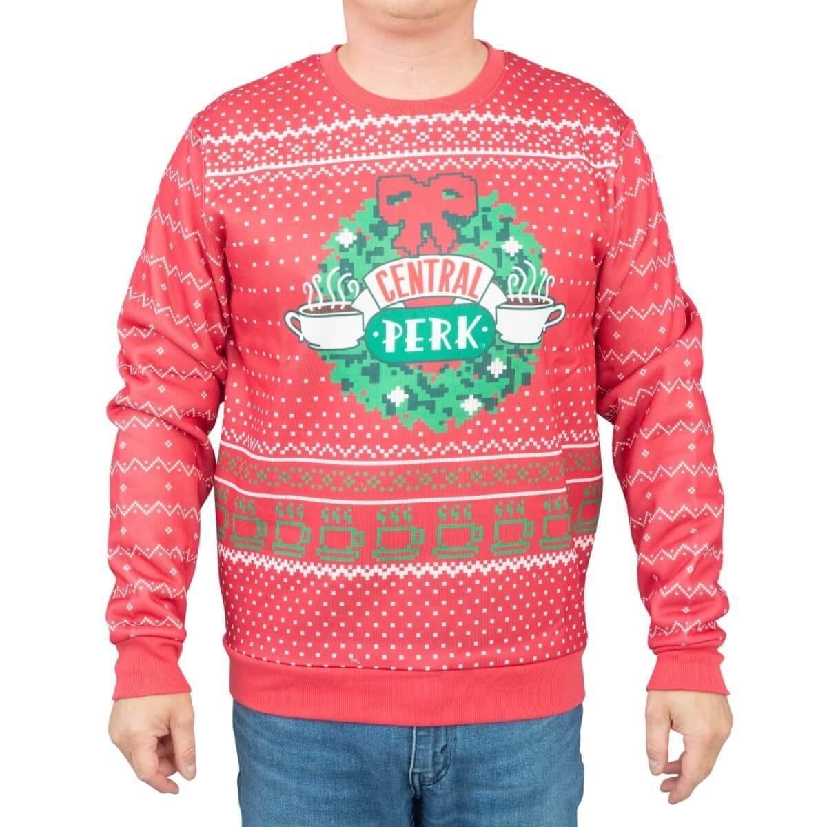 Friends Central Perk Wreath Ugly Christmas Sweater