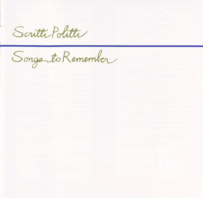 Scritti Politti – Songs To Remember (LP Vinyl) Vinyl Record