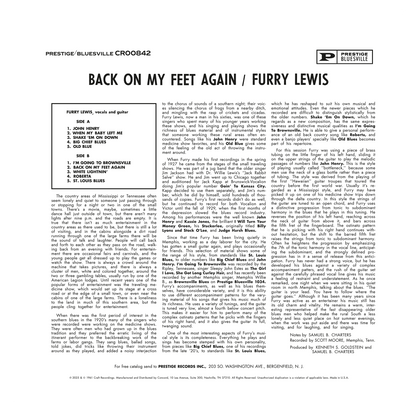 Back On My Feet Again (Bluesville Series) (180g LP) Vinyl Record