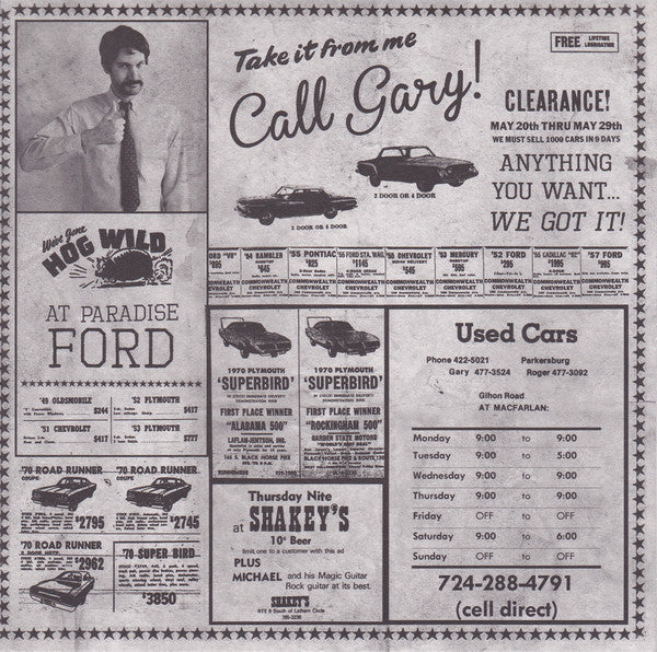 Used Cars / Wish You Were Hair Vinyl Record