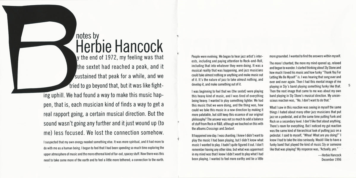 Herbie Hancock – Headhunters Music CD